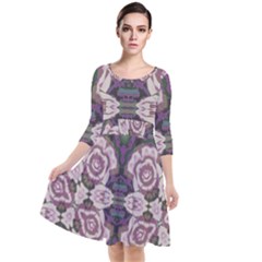 Lilac s  Quarter Sleeve Waist Band Dress by LW323