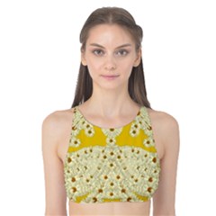 Sunshine Colors On Flowers In Peace Tank Bikini Top by pepitasart