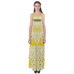 Sunshine Colors On Flowers In Peace Empire Waist Maxi Dress by pepitasart