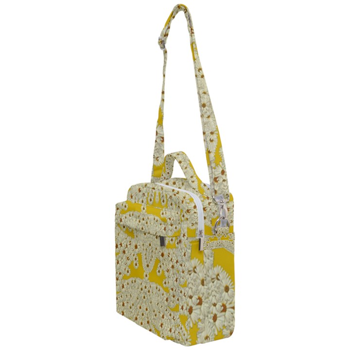 Sunshine Colors On Flowers In Peace Crossbody Day Bag