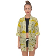 Sunshine Colors On Flowers In Peace Open Front Chiffon Kimono by pepitasart