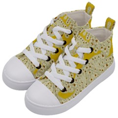 Sunshine Colors On Flowers In Peace Kids  Mid-top Canvas Sneakers by pepitasart