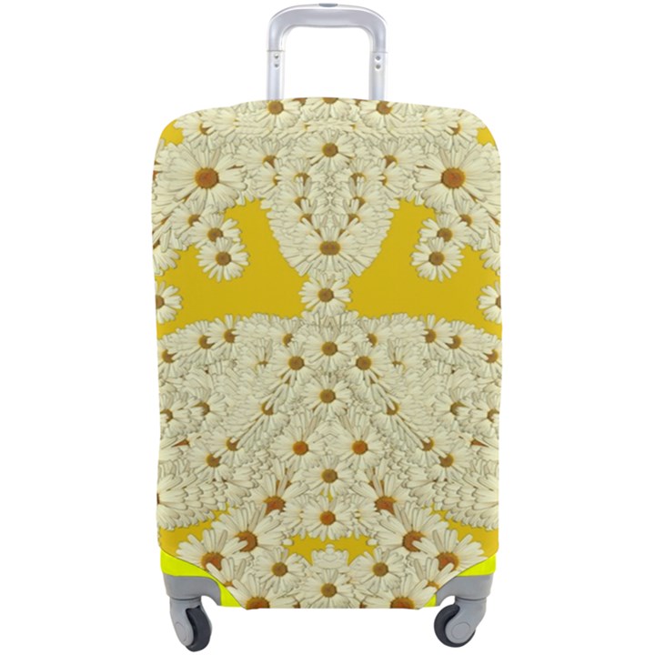 Sunshine Colors On Flowers In Peace Luggage Cover (Large)