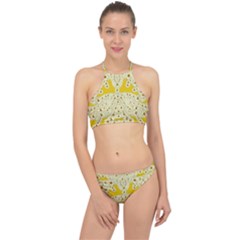 Sunshine Colors On Flowers In Peace Racer Front Bikini Set by pepitasart