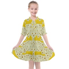 Sunshine Colors On Flowers In Peace Kids  All Frills Chiffon Dress by pepitasart