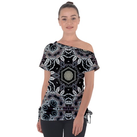 Design C1 Off Shoulder Tie-up Tee by LW323