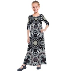 Design C1 Kids  Quarter Sleeve Maxi Dress by LW323