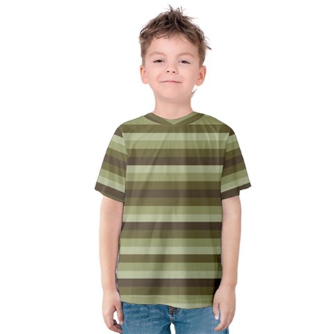 Linear Warm Print Design Kids  Cotton Tee by dflcprintsclothing