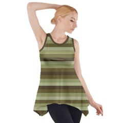 Linear Warm Print Design Side Drop Tank Tunic by dflcprintsclothing