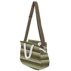 Linear Warm Print Design Rope Handles Shoulder Strap Bag by dflcprintsclothing