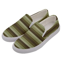 Linear Warm Print Design Men s Canvas Slip Ons