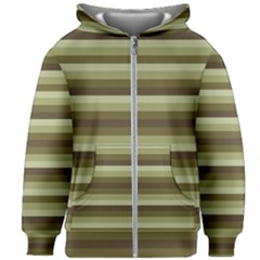 Linear Warm Print Design Kids  Zipper Hoodie Without Drawstring