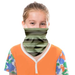 Linear Warm Print Design Face Covering Bandana (kids) by dflcprintsclothing