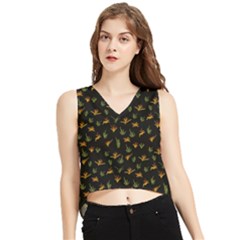 Peizaj V-neck Cropped Tank Top by UniqueThings