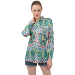 Hawaii Long Sleeve Satin Shirt