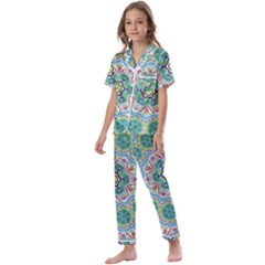 Hawaii Kids  Satin Short Sleeve Pajamas Set