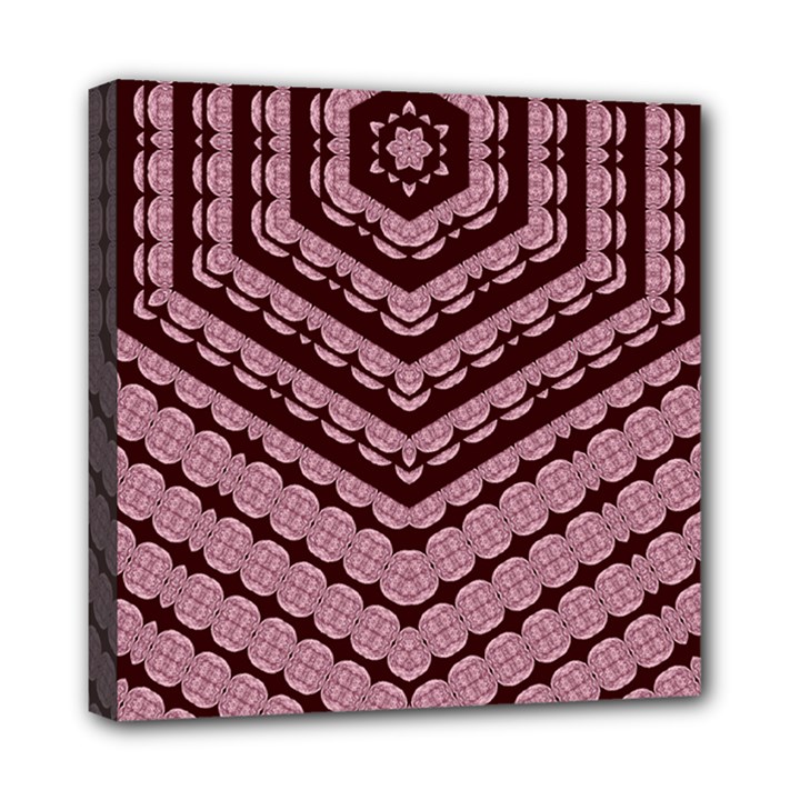 Burgundy Mini Canvas 8  x 8  (Stretched)