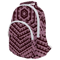 Burgundy Rounded Multi Pocket Backpack by LW323