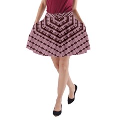 Burgundy A-line Pocket Skirt by LW323