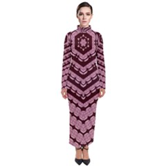 Burgundy Turtleneck Maxi Dress by LW323