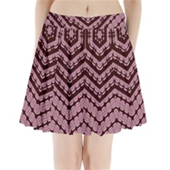 Burgundy Pleated Mini Skirt by LW323