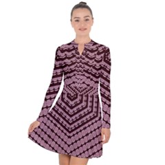 Burgundy Long Sleeve Panel Dress by LW323