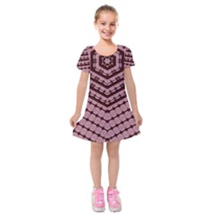 Burgundy Kids  Short Sleeve Velvet Dress