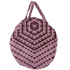 Burgundy Giant Round Zipper Tote by LW323