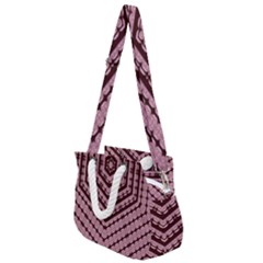 Burgundy Rope Handles Shoulder Strap Bag by LW323