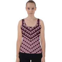 Burgundy Velvet Tank Top by LW323