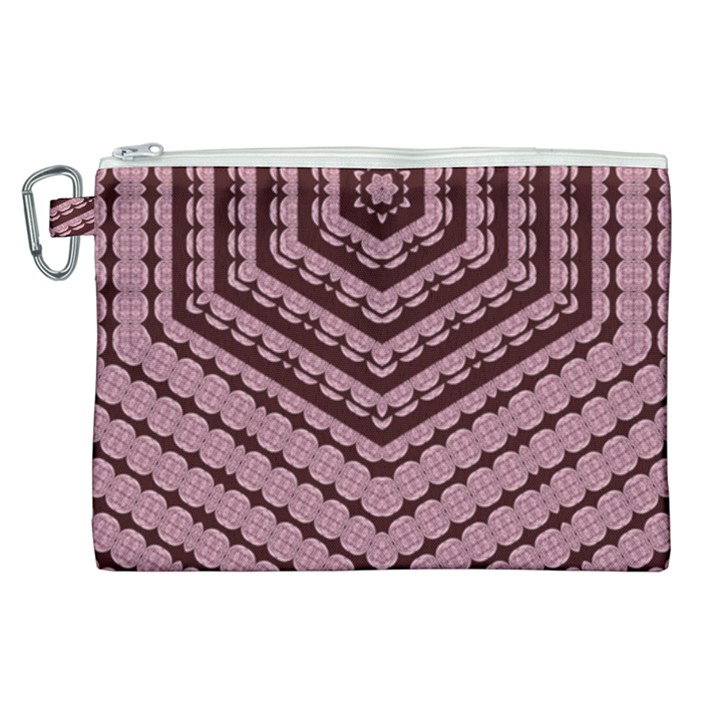 Burgundy Canvas Cosmetic Bag (XL)