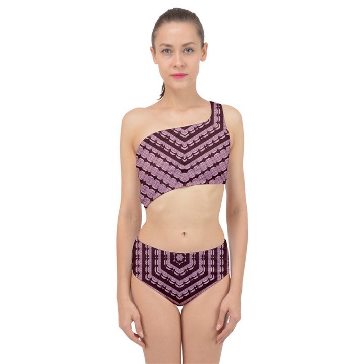 Burgundy Spliced Up Two Piece Swimsuit