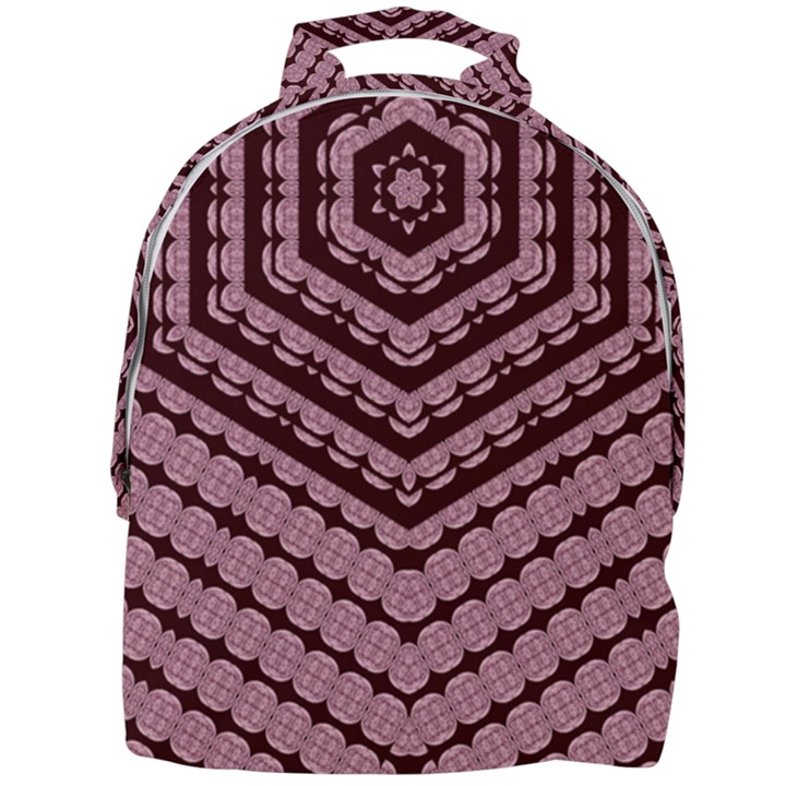 Burgundy Mini Full Print Backpack