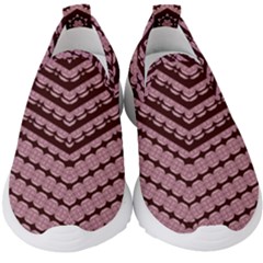 Burgundy Kids  Slip On Sneakers by LW323