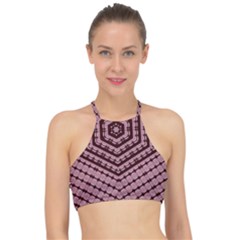 Burgundy Racer Front Bikini Top by LW323