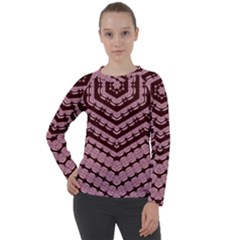 Burgundy Women s Long Sleeve Raglan Tee