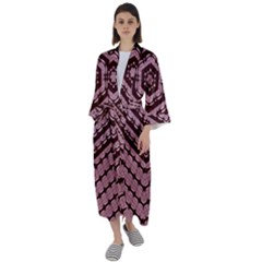 Burgundy Maxi Satin Kimono by LW323