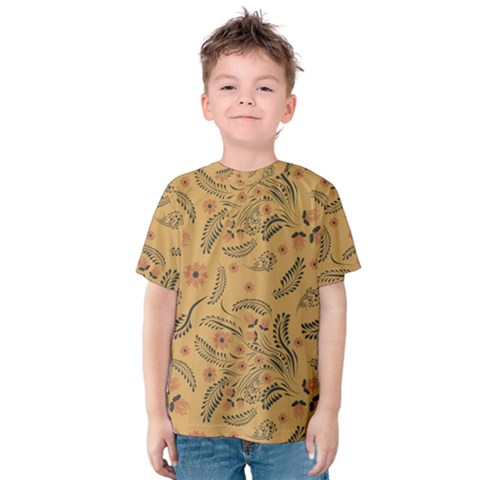 Folk Floral Pattern  Flowers Abstract Surface Design  Seamless Pattern Kids  Cotton Tee by Eskimos