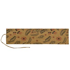 Folk Floral Pattern  Flowers Abstract Surface Design  Seamless Pattern Roll Up Canvas Pencil Holder (l) by Eskimos