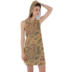 Folk Floral Pattern  Flowers Abstract Surface Design  Seamless Pattern Racer Back Hoodie Dress by Eskimos