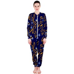 Folk Floral Pattern  Flowers Abstract Surface Design  Seamless Pattern Onepiece Jumpsuit (ladies)  by Eskimos