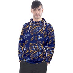 Folk Floral Pattern  Flowers Abstract Surface Design  Seamless Pattern Men s Pullover Hoodie by Eskimos