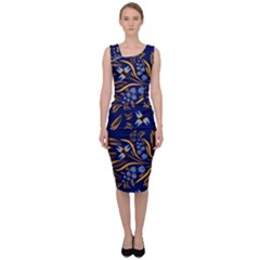 Folk Floral Pattern  Flowers Abstract Surface Design  Seamless Pattern Sleeveless Pencil Dress by Eskimos