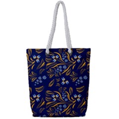 Folk Floral Pattern  Flowers Abstract Surface Design  Seamless Pattern Full Print Rope Handle Tote (small) by Eskimos