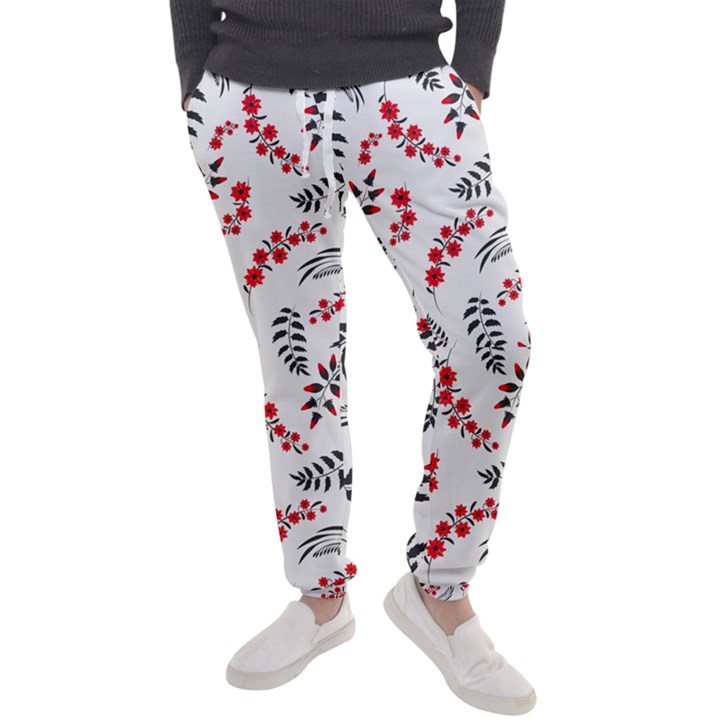 Folk floral pattern. Flowers abstract surface design. Seamless pattern Men s Jogger Sweatpants