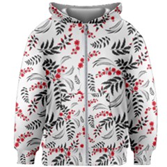 Folk Floral Pattern  Flowers Abstract Surface Design  Seamless Pattern Kids  Zipper Hoodie Without Drawstring by Eskimos