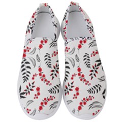 Folk Floral Pattern  Flowers Abstract Surface Design  Seamless Pattern Men s Slip On Sneakers by Eskimos