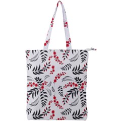 Folk Floral Pattern  Flowers Abstract Surface Design  Seamless Pattern Double Zip Up Tote Bag by Eskimos