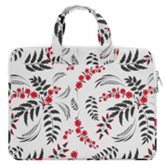 Folk Floral Pattern  Flowers Abstract Surface Design  Seamless Pattern Macbook Pro Double Pocket Laptop Bag by Eskimos