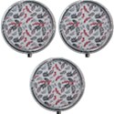 Folk floral pattern. Flowers abstract surface design. Seamless pattern Mini Round Pill Box (Pack of 3) View1